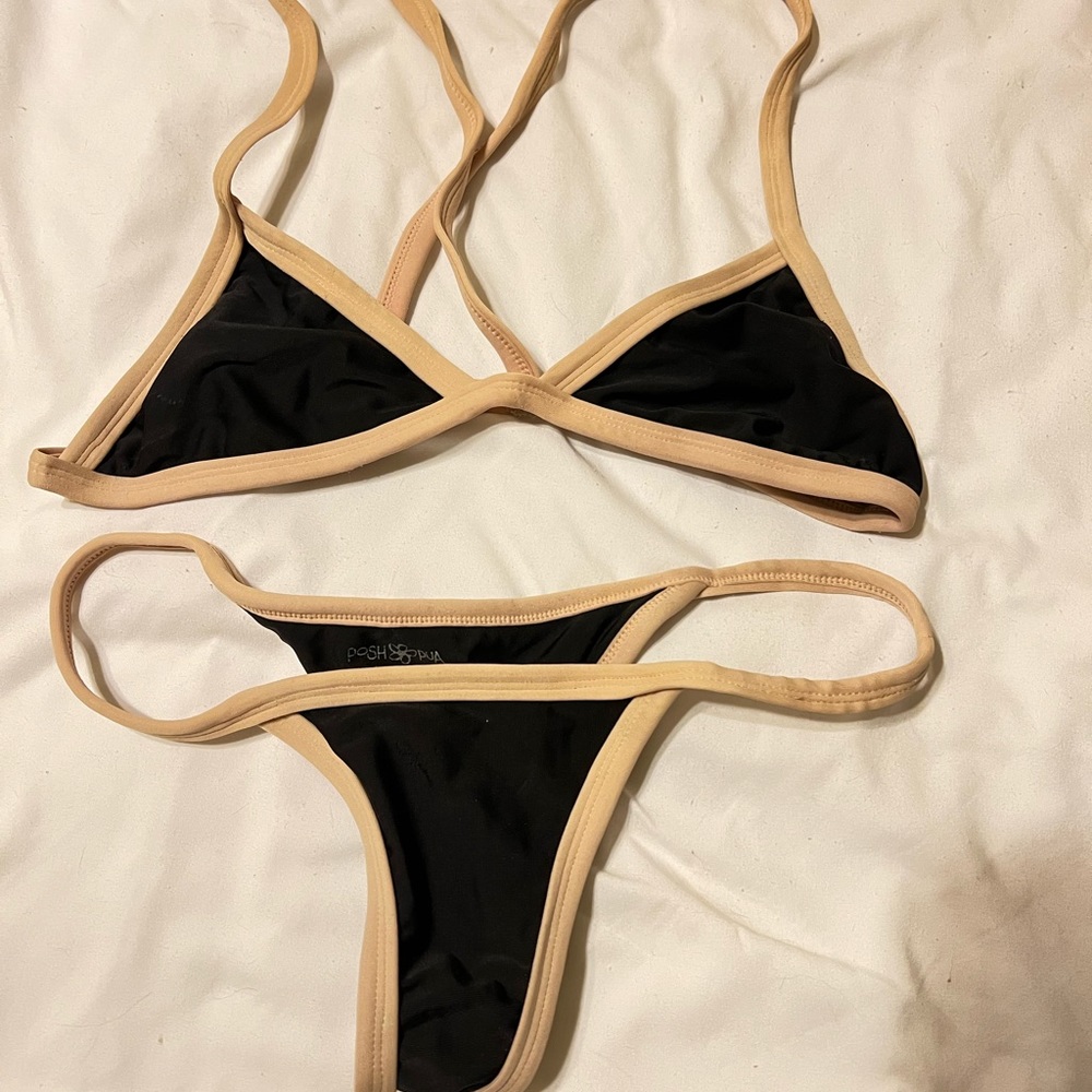 Posh pua black and nude set